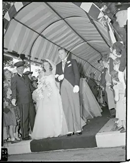 Henry Ford II and His Wife Leaving Their Church