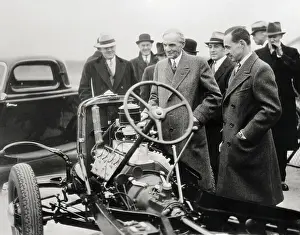 Detroit Prints: Henry Ford Inspecting a Car