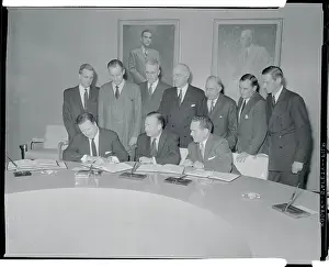 Dearborn Prints: Henry Ford Jr. Signing Historic Agreement
