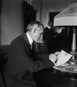 Henry Ford Reading Telegram