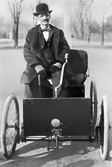 Detroit Prints: Henry Ford Seated In His First Ford Auto