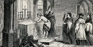 Intimidation Prints: Henry II Being Punished for a Royal Misdeed