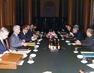 Henry Kissinger and Delegates Meeting with Pham Van Dong