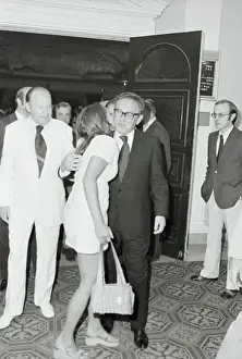 Henry Kissinger Receiving Kiss