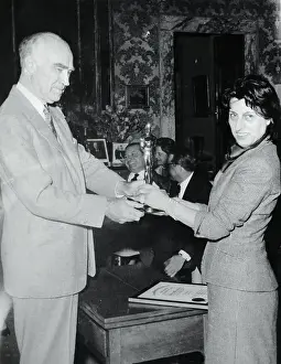Henry R Prints: Henry Luce Presenting Oscar to Anna Magnani
