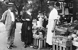 Publisher Prints: Henry and May Wallace Shopping in Central Market