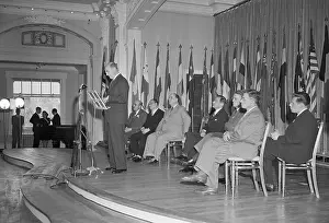 Economics Prints: Henry Morgenthau Jr. Speaking at a Conference