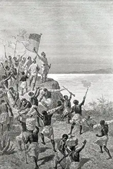 Livingstone Prints: Henry Morton Stanley illustration 1873 the Earth and her People
