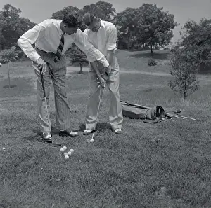 Flushing Prints: Henry Picard Giving Ben Hogan Advice
