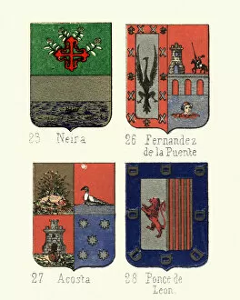 Images Dated 23rd May 2017: Heraldry Coat of Arms, Neira, Fernandez, Acosta, Ponce de Leon