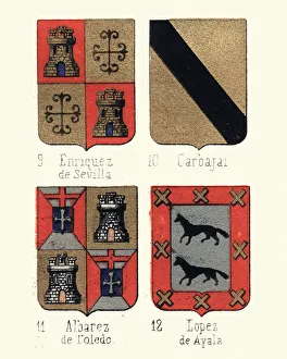 Images Dated 13th April 2017: Heraldry - Coat of Arms of Spain