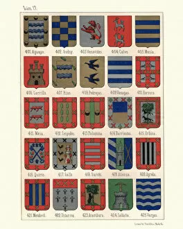 Images Dated 20th August 2019: Heraldry, Coats of Arms of Spain
