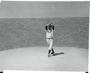 Herb Score with His Arms in Pitching Position