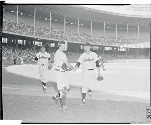 Herb Score Shaking Hands with Jim Hegan