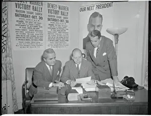 Brownell Jr Prints: Herbert Brownell Jr at Campaign Headquarters