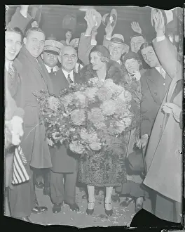 Lehman Prints: Herbert H. Lehman, Mrs. Lehman, and Supporters