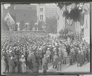 Rhetoric Prints: Herbert Hoover Addressing Huge Crowd