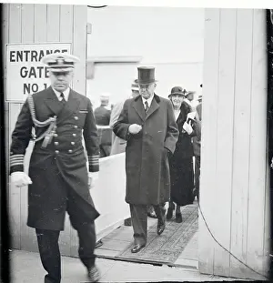 Herbert Hoover Entering Supreme Court Building