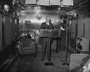 Rhetoric Prints: Herbert Hoover Giving Radio Address