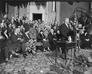 Rhetoric Prints: Herbert Hoover Giving Speech