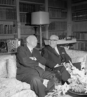 Herbert Hoover and Harry Truman Chatting