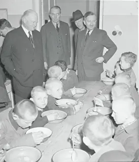 Warsaw Prints: Herbert Hoover Observing Homeless Children