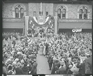 Baltimore Prints: Herbert Hoover Speaking to Huge Crowd