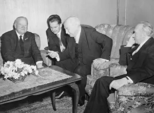 Herbert Hoover Talking with West German Leaders
