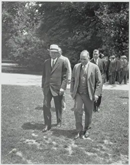 Herbert Hoover and Theodore Joslin Walking