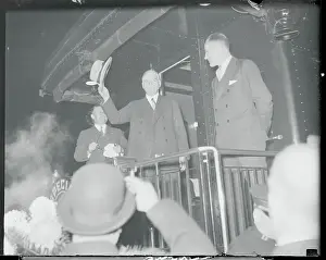 Indiana Prints: Herbert Hoover Waving Hat