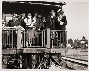 Herbert and Lou Hoover on End of Train