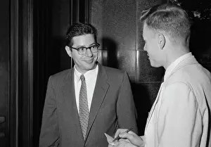Contestant Prints: Herbert Stemple Being Interviewed
