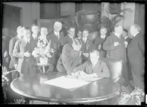 Hays Prints: Herbert Work Signing Agreement with Official Witnesses