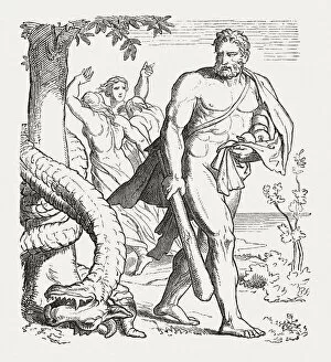 Images Dated 27th May 2016: Hercules with the apples of the Hesperides, published in 1880