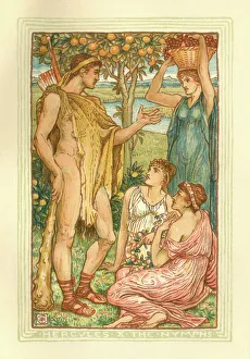 Greek Mythology Decor Prints Gallery: Hercules and the Nymphs - Greek mythology