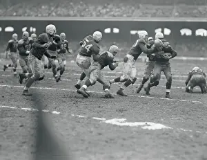 Herman Rohrig Playing Hard During Football Game