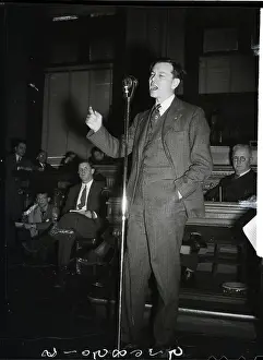 Democrat Prints: Herman Talmadge Standing At Microphone