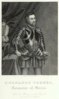 Conquistador Prints: Hernando Cortez, Conqueror of Mexico Print