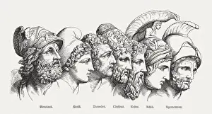 Heroes Prints: Heroes of the Trojan War, Greek mythology, published in 1880