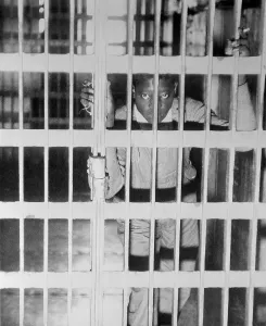 Decatur Prints: Heywood Patterson Gazing from Behind Jail Bars