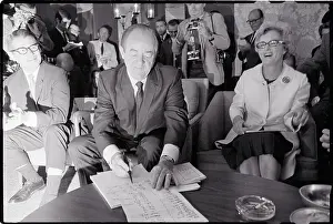 Counting Prints: Hh Humphrey Tallies Votes W/Others