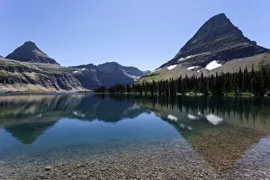 Us Glacier National Park Prints: Hidden Lake with Reynolds Mountains and Bearhat Mountains
