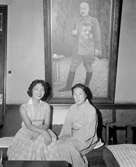 Hideki Tojo's Wife and Daughter at Home