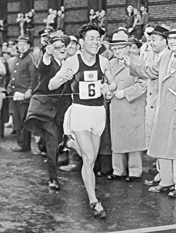 Hideo Hamamura Crossing Finish Line
