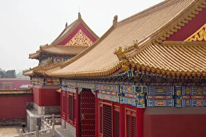 Forbidden City Gallery: High angle view of the door of a building, Forbidden City, Beijing, China