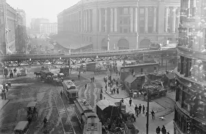 High Angle View of Subway Construction