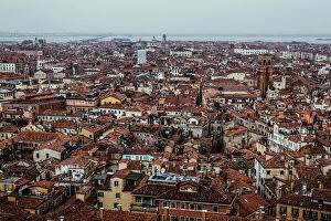 Images Dated 15th November 2013: High-angle view on Venice cityscape during the rain
