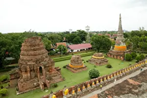 Stupa Prints: High Angle View of Wat Yai Chaya Mongkol