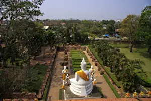 High Angle View of Wat Yai Chaya Mongkol Temple