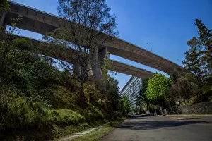 Images Dated 2nd April 2016: High bridge in a residential area of Mexico City